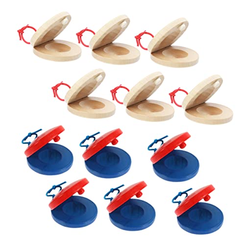 Abaodam 12 Stück Teiliges Holz Castanet für Kleinkinder Musikinstrumente zur Frühen Bildung Sicheres und Kreatives Natur und Rot Blau für Kindergarten und Vorschulaktivitäten Abaodam 12 Stück Teiliges Holz Castanet für Kleinkinder Musikinstrumente zur Frühen Bildung Sicheres und Kreatives Natur und Rot Blau für Kindergarten und Vorschulaktivitäten von Abaodam