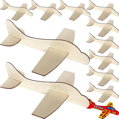Abaodam 12 Stück Teiliges Holzflugzeug Bausatz für DIY Malset Kreative Bastelidee Handfertigkeiten für Jungen und Mädchen Abaodam 12 Stück Teiliges Holzflugzeug Bausatz für DIY Malset Kreative Bastelidee Handfertigkeiten für Jungen und Mädchen von Abaodam