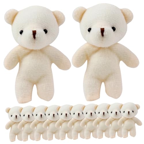 Abaodam 12 Stück Teiliges Mini Plüschbären Tragbare Kleine Bärenfiguren Vielseitige Anhänger für Rucksack Schlüssel Gepäck Niedliche Kleine Kuscheltier Dekoration für Zimmer und DIY von Abaodam