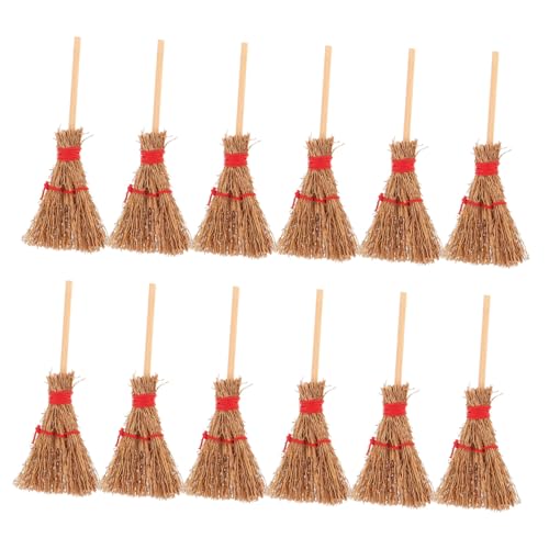Abaodam 12 Stück Teiliges Miniatur Hexenbesen Beige Realistische Puppenhaus Dekoration Vielseitig für Halloween Deko Kompakt und Detailreich für Indoor und Outdoor Partyaccessoires Abaodam 12 Stück Teiliges Miniatur Hexenbesen Beige Realistische Puppenhaus Dekoration Vielseitig für Halloween Deko Kompakt und Detailreich für Indoor und Outdoor Partyaccessoires von Abaodam
