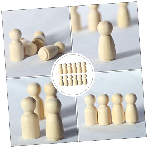 Abaodam 12 Stück Teiliges Miniatur Holzfiguren zum Bemalen Leichte DIY Holzpuppen für Kreative Dekoration für Puppenhaus Sandtisch und Outdoor Szenen Stabile Verarbeitung Kindgerechtes von Abaodam