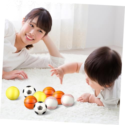 Abaodam 12 Stück Teiliges PU Stressball Sportmotive Fußball Baseball Basketball Tennis Weiche Flexible Squeeze Toys für Erwachsene Stressreduktion und Entspannung Abaodam 12 Stück Teiliges PU Stressball Sportmotive Fußball Baseball Basketball Tennis Weiche Flexible Squeeze Toys für Erwachsene Stressreduktion und Entspannung von Abaodam