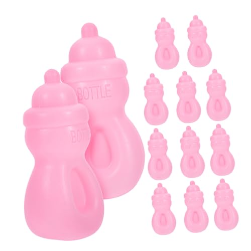 Abaodam 12 Stück Teiliges Puppenzubehör Simulierte Milchflaschen für Babypuppen für Kreatives Rollenspiel Fördert Fantasie und Hand Augen Koordination und Puppenliebhaber von Abaodam