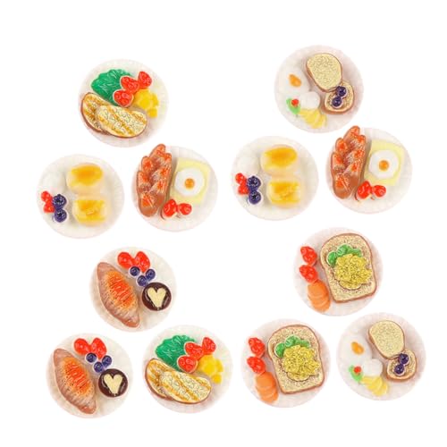 Abaodam 12 Stück Teiliges Resin Food Charms Realistische DIY Schmuckanhänger und Scrapbooking Verzierungen Bunte Lebensmittelornamente für Haarschmuck Handyhüllen und Bastelprojekte von Abaodam