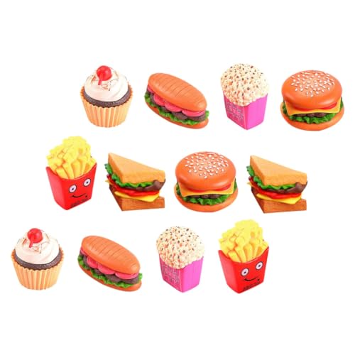 Abaodam 12 Stück Teiliges Spielset mit Lebensmitteln Realistische Hamburger und Pommes für Kreatives Rollenspiel und Kinderinteraktion Abaodam 12 Stück Teiliges Spielset mit Lebensmitteln Realistische Hamburger und Pommes für Kreatives Rollenspiel und Kinderinteraktion von Abaodam