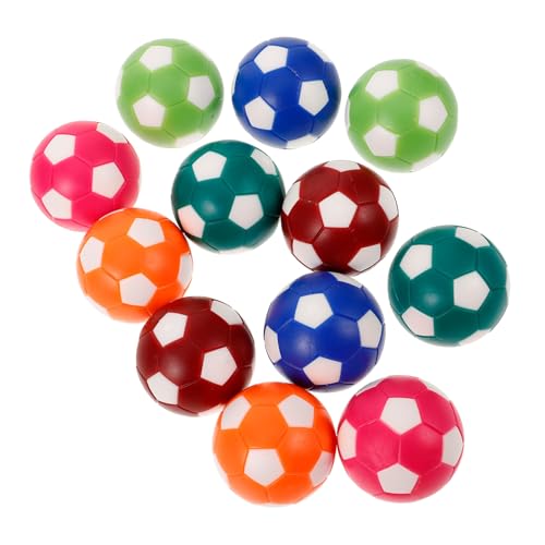 Abaodam 12 Stück Teiliges Tischfußball Ersatzball Robuste Mini Fußball Bälle in Farbkombinationen Kompakt für Tischkicker Spiel Einfache Montage für Schreibtisch Fußball Spielspaß von Abaodam