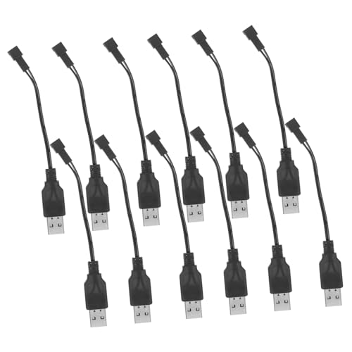 Abaodam 12 Stück Teiliges USB-ladekabel für Elektrische Spielzeuge Kurzer USB-c Ladeadapter Stabiler Stromversorger für Seifenblasenmaschine und Rc Auto Tragbar Schnelles Laden von Abaodam
