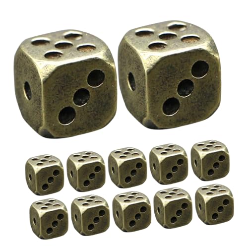 Abaodam 12 Stück Teiliges Vintage Messing Würfel mit Abgerundeten Ecken Seitige Würfel für Barspiele Poker und Brettspiele Dekoratives Zubehör und Geschenkidee Abaodam 12 Stück Teiliges Vintage Messing Würfel mit Abgerundeten Ecken Seitige Würfel für Barspiele Poker und Brettspiele Dekoratives Zubehör und Geschenkidee von Abaodam