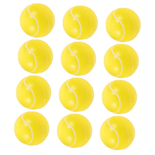 Abaodam 12 Stück Tennis Stressbälle Dehnbare Squeeze Spielzeuge für Stressabbau für Partys Sensory Ball Toys Schaumstoffspielzeug von Abaodam