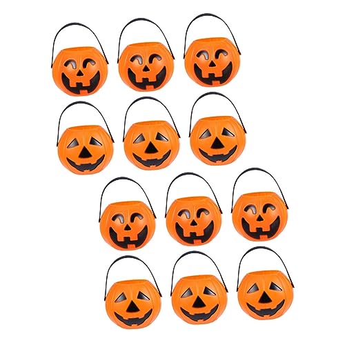 Abaodam 12 Stück Tragbarer Kürbiseimer Halloween -dekorationen Mini-kürbis Halloween-tischdekoration Halloween-schlauchboote Kürbisfledermaus-türornament Kürbis- Gefälscht Plastik Abaodam 12 Stück Tragbarer Kürbiseimer Halloween -dekorationen Mini-kürbis Halloween-tischdekoration Halloween-schlauchboote Kürbisfledermaus-türornament Kürbis- Gefälscht Plastik von Abaodam