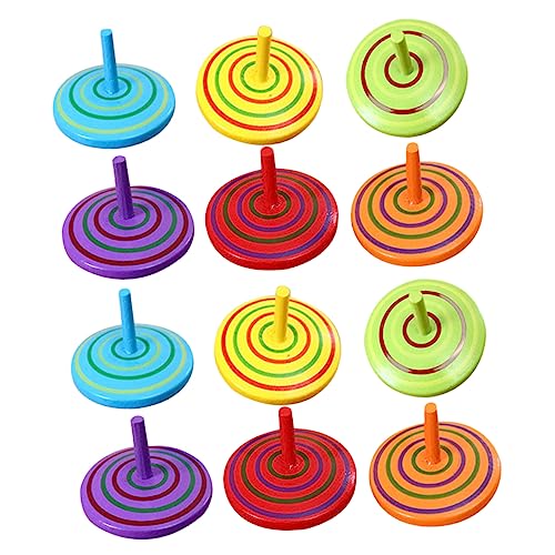 Abaodam 12 Stück hölzerner Kreisel holzspielzeug für adventsgeschenke holzkreisel Kinderspielzeug holziges Kleinkindspielzeug Bildungsspielzeug Abaodam 12 Stück hölzerner Kreisel holzspielzeug für adventsgeschenke holzkreisel Kinderspielzeug holziges Kleinkindspielzeug Bildungsspielzeug von Abaodam
