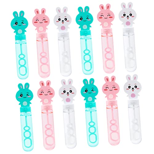 Abaodam 12 Stück tragbare Seifenblasenstäbe outdoor draußen bubblemaschine bubblegun sprudelnd Schwimmbad Partygeschenk Blasenblasende Zauberstäbe Plastik von Abaodam