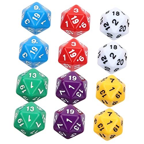 Abaodam 12 Stücke 20 Würfel Tabelle Spiele Unendlichkeit Spiel Tabelle Digitale Spiel Tabelle 20 Seiten von Abaodam
