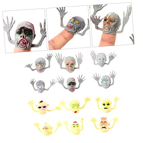 Abaodam 12 Stücke Halloween Finger Stall Halloween Finger Puppen Halloween Requisiten Zombie Finger Requisiten Halloween Parodie Heikles von Abaodam