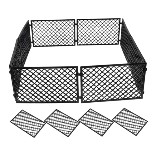 Abaodam 12 Stücke Zaun Bausteine ​​stücke Stadt Zubehör Zubehör Zaun Set Bausteine ​​kit DIY Gebäude Schwarz von Abaodam