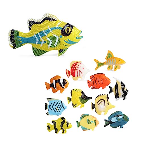 Abaodam 12 Teiliges Modell Fischspielzeug Mini Fisch Kit Kreatur Jumbo Aquarium Zubehör Möwe Hai Fernbedienung Miniatur Meerestiere Krabbe Kinderboot Künstlicher Fisch PVC Abaodam 12 Teiliges Modell Fischspielzeug Mini Fisch Kit Kreatur Jumbo Aquarium Zubehör Möwe Hai Fernbedienung Miniatur Meerestiere Krabbe Kinderboot Künstlicher Fisch PVC von Abaodam