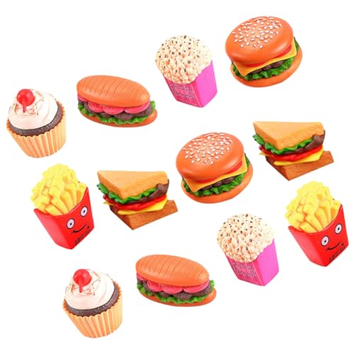Abaodam 12 Teiliges Set Simulierter Hamburger Hot Dog Zum Gefälschtes Fast Food Lebensmittelzubehör Simulationslebensmittel Gefälschte Lebensmittel Lebensmittelmodell von Abaodam