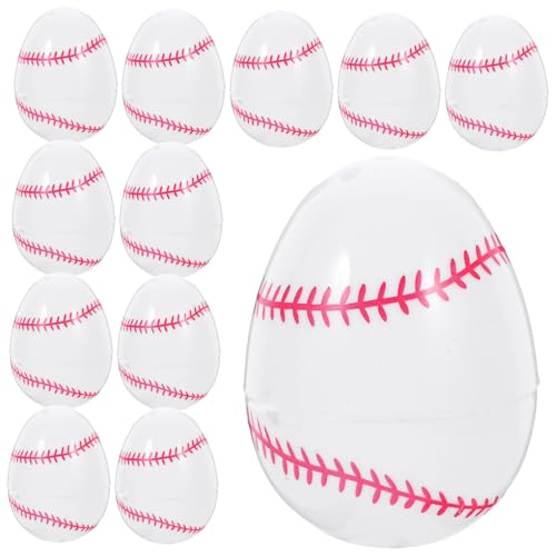 Abaodam 12 offene Ostereier, Eierfärbeeier, dekorierende Eier, gefüllt mit Baseball-Thema, Süßigkeitenwürfel, Spiel, Baseball-Ei, Baseball, Süßigkeitenbehälter, Mini-Eier, befüllbare Eier, Kunststoff Abaodam 12 offene Ostereier, Eierfärbeeier, dekorierende Eier, gefüllt mit Baseball-Thema, Süßigkeitenwürfel, Spiel, Baseball-Ei, Baseball, Süßigkeitenbehälter, Mini-Eier, befüllbare Eier, Kunststoff von Abaodam
