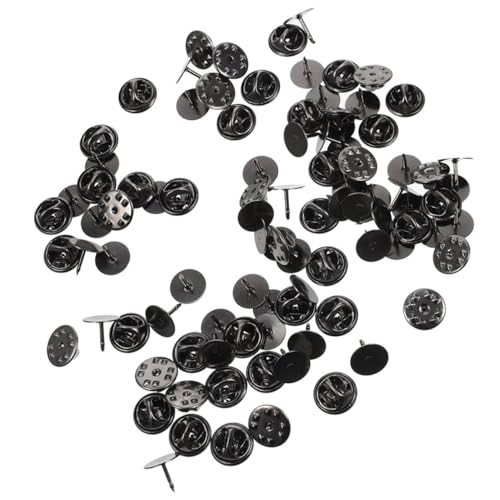 Abaodam 120 Sätze Brosche Zubehör Broschennadel-Rückseite Pin-Back-Halter Stiftverschlüsse hinten verriegelbar Basteln Sie Stiftrückseiten Schmetterlingsverschluss Kupfer Black von Abaodam