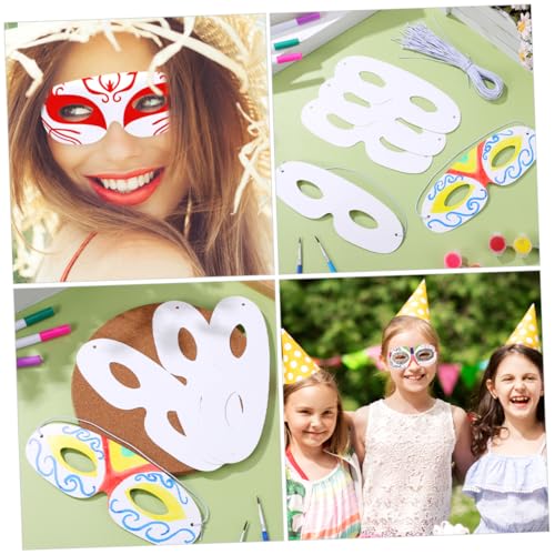 Abaodam 120 Stück Teiliges DIY Weiße Papiermasken mit Elastischen Bändern Verstellbar für Erwachsene für Karneval Halloween Cosplay Bastelprojekte und Maskerade Partys Abaodam 120 Stück Teiliges DIY Weiße Papiermasken mit Elastischen Bändern Verstellbar für Erwachsene für Karneval Halloween Cosplay Bastelprojekte und Maskerade Partys von Abaodam
