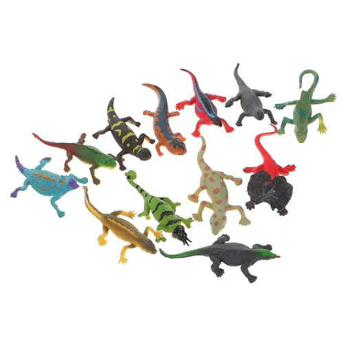 Abaodam Realistische Tiermodelle - 12-teiliges Dinosaurier- Und Eidechsenspielzeug Für Kinder Pädagogische PVC-spielfiguren von Abaodam