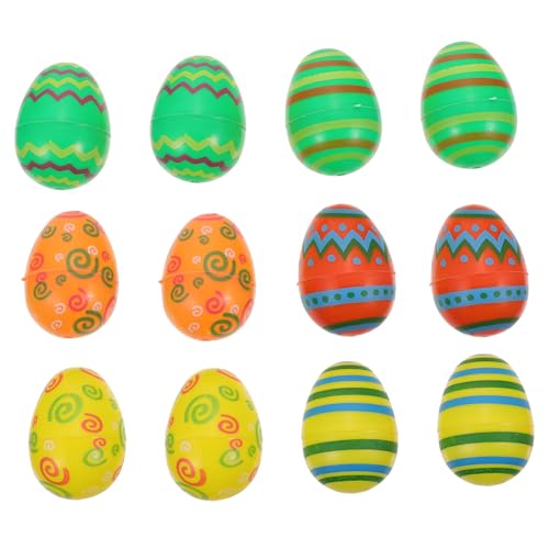 Abaodam 12St -Gacha kleine Ostereier füllbare Ostereier gefüllte Eierbehälter mit Deckel Ostereier leer Osterspielzeug ostereier hühner Plastikeier Osterzubehör von Abaodam