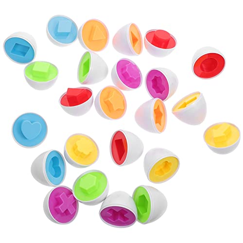 Abaodam 12St Paar intelligente Eier lernspiel Kleinkinder Puzzle Gedächtnisspielzeug pädagogisches Eierspielzeug passendes Plastik von Abaodam
