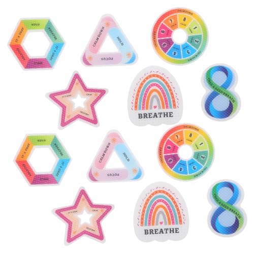 Abaodam 12St Sensorische Aufkleber Sticker Mood Sticker Handy Aufkleber Stickers Markenfreie Aufkleber stickbild Aufkleber strukturierte ruhige Aufkleber Stress-Zubehör Papier von Abaodam