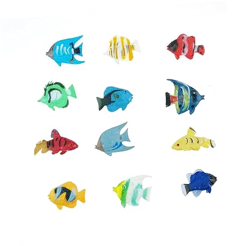 Abaodam 12St Tropische Fischspielzeuge schaumstoffwürfel schaukel für Erwachsene kinderspielzeug Zoo Stand Modelle Mini-Fischspielzeug Lernspielzeug für Kinder Zierfische Spielzeugset von Abaodam