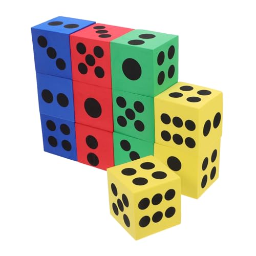 Abaodam 12St große Würfel Tischspiel Zubehör Event Zubehör Spielwürfel groß Spielwaren für Party Spiele Jumbo-Schaumwürfel Unterhaltungswürfel Extra große Schaumstoffwürfel Eva von Abaodam