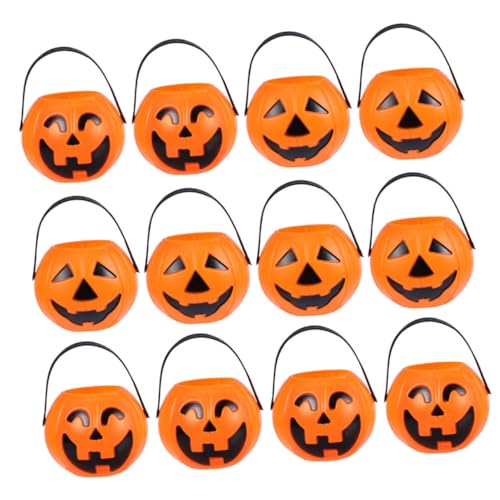 Abaodam 12St tragbarer Kürbiseimer gefälscht Halloween-Süßigkeitshalter Halloween-Eimer Eimer mit Griffen halloween pumpkin halloweenkürbis Party-Plastikeimer Kürbis-Süßigkeiten-Eimer Abaodam 12St tragbarer Kürbiseimer gefälscht Halloween-Süßigkeitshalter Halloween-Eimer Eimer mit Griffen halloween pumpkin halloweenkürbis Party-Plastikeimer Kürbis-Süßigkeiten-Eimer von Abaodam