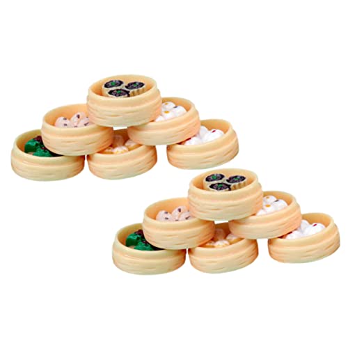 Abaodam 12Stücke Miniatur Dampfbrötchen Modell für Kinder Realistische Spielzeug Dekoration für Mikrolandschaften Kleiner Lebensmitteldekor Sammlerstücke Abaodam 12Stücke Miniatur Dampfbrötchen Modell für Kinder Realistische Spielzeug Dekoration für Mikrolandschaften Kleiner Lebensmitteldekor Sammlerstücke von Abaodam
