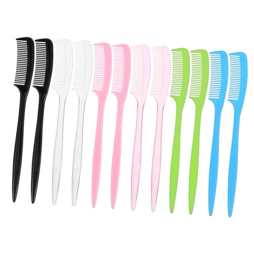 Abaodam 12Stücke Teiliges Puppenhaarbürsten Set mit Feinem und Rattenschwanzkamm für Pflege von Synthetischen Haarperücken Hochwertiges Puppenzubehör zur Haarstyling und Entwirrung von Abaodam