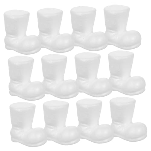Abaodam 12Stücke Weihnachtsstiefel Mini Weihnachtsornamente für DIY Projekte Große Bastelideen für Festliche Dekorationen Wiederverwendbare Schaumboots für Kreative von Abaodam