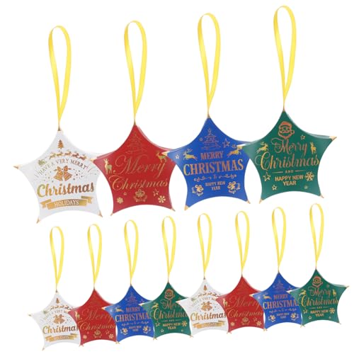 Abaodam 12er Boxen Weihnachtsgeschenkbox Weihnachtskisten Weihnachts-süßigkeiten-boxen Weihnachtsbaum Hängen Verschiedene Kisten Weihnachtsbaum-hängeornament Tür Christbaumschmuck Papier Abaodam 12er Boxen Weihnachtsgeschenkbox Weihnachtskisten Weihnachts-süßigkeiten-boxen Weihnachtsbaum Hängen Verschiedene Kisten Weihnachtsbaum-hängeornament Tür Christbaumschmuck Papier von Abaodam