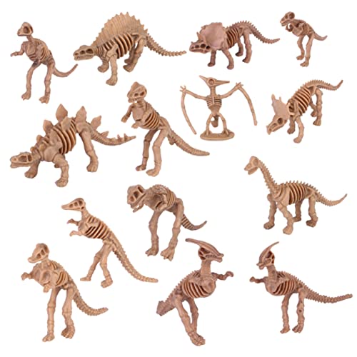 Abaodam 12er Set Dinosaurier Skelett Realistische Simulation Dinosaurier Figuren Für Ideal Für Halloween Lernspielzeug Modell Und Partybedarf von Abaodam