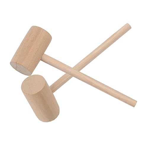 Abaodam 12St Mini Holzhammer winziges Holz Mini-Holzhammer Holzhammer für Schokolade Shell Hammer Mini Hammer Mini-Hammer Puzzle Spielzeug Werkzeugkasten Meeresfrüchte Kind Bambus von Abaodam