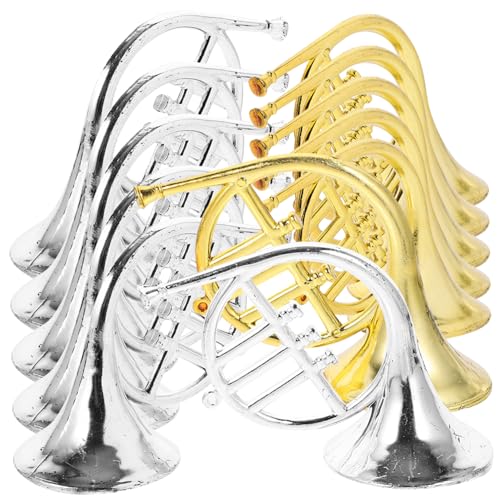 Abaodam 12st Mini-waldhorn-anhänger Glocke Clown-Horn -trinkhorn Musikinstrumente Tonhöhe Schuhanzieher Schuhlöffel Schlagzughorn Hörner DIY Mini-Horn-anhänger DIY Anhänger Plastik von Abaodam
