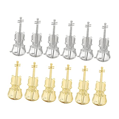 Abaodam 12st Musikinstrumentenmodell Figuren Aus Musikinstrumenten Violine Weihnachtsschmuck Musikinstrumente Für Den Weihnachtsbaum Weihnachtsinstrumente Weihnachtslichter Bogen Plastik von Abaodam