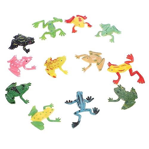 Abaodam 12st Simulierter Tropischer Laubfrosch Frösche Frösche Modell Froschmodell Aus Kunststoff Kleine Frösche Froschfiguren Aus Kunststoff Kleine Froschfiguren PVC von Abaodam