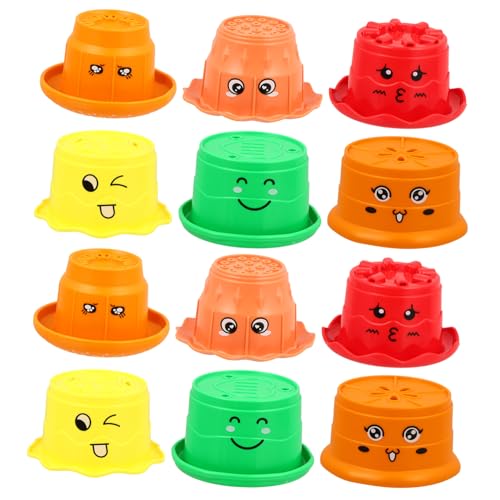 Abaodam Badespielzeug-zubehör 12-teiliges Stapelbecher-Spielzeug Für Kinder Plastikbecher Ideal Für Strand Oder Bad Verbessert Die Wahrnehmung Von Kindern Abaodam Badespielzeug-zubehör 12-teiliges Stapelbecher-Spielzeug Für Kinder Plastikbecher Ideal Für Strand Oder Bad Verbessert Die Wahrnehmung Von Kindern von Abaodam