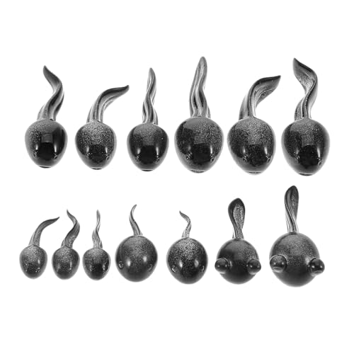 Abaodam 13 Stück Simulierte Kaulquappendekorationen Mini-Teichharz Fischfiguren Froschteich Froschspielzeug kleine Froschfiguren kleine Frösche Mini-Teichfiguren Black Abaodam 13 Stück Simulierte Kaulquappendekorationen Mini-Teichharz Fischfiguren Froschteich Froschspielzeug kleine Froschfiguren kleine Frösche Mini-Teichfiguren Black von Abaodam
