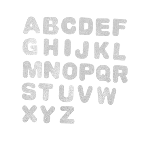 Abaodam 130 Stück Selbstklebende Buchstaben Aufkleber Glitter Eva Bastelsticker für Bunte DIY Bastelmaterialien Buchstaben Mischfarben von Abaodam