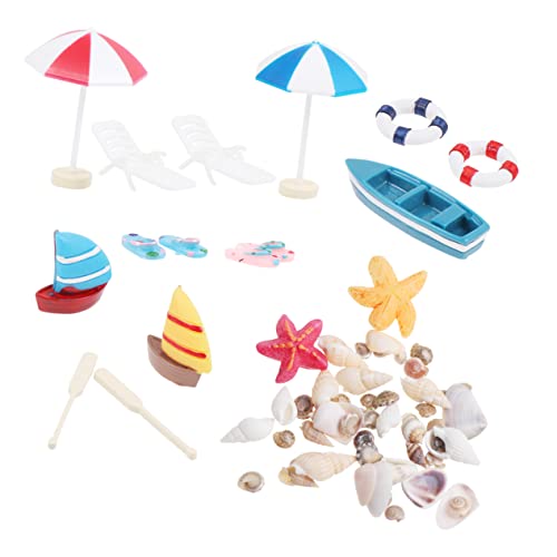 Abaodam 13St Mini-Strandschmuck Feenhaus Bausatz Miniatur-Strandschmuck Spielzeug für den Strand Spielzeuge Miniatur-Strandzubehör Mini-Strandspielzeug Hülse Dekorationen Kind Bambus von Abaodam