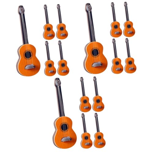 Abaodam 15 STK Mini-möbelmodell Mini-Musikinstrument Violine Mini-bassgitarre Spielzeug Für Kinder Kindergitarre Mini-zubehör Baby Elektrische Gitarre Kunststoff Klassisch von Abaodam