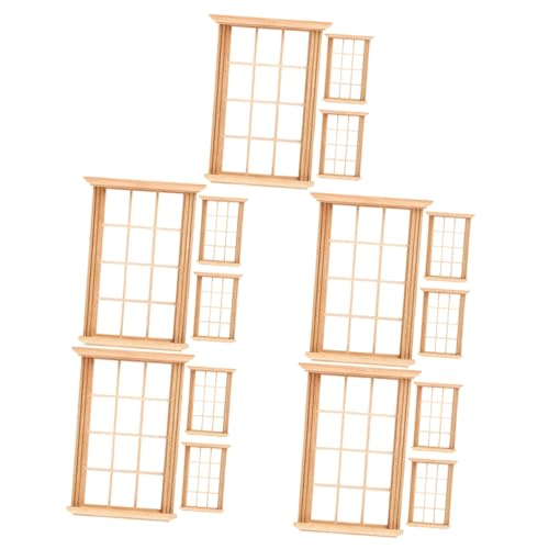 Abaodam 15 STK Modell Fensterrahmen Mikro-Landschaftsornamente Miniaturfenster zum Basteln Puppenhausmöbel Modelle Mini- -Fensterrahmen Minifenster zum Basteln Gitter von Abaodam
