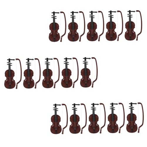Abaodam 15er-Pack Mini-Violine Modell Violine Basteln für Jungen und Mädchen Weihnachtsdekor Requisiten Musikinstrument Ornament von Abaodam