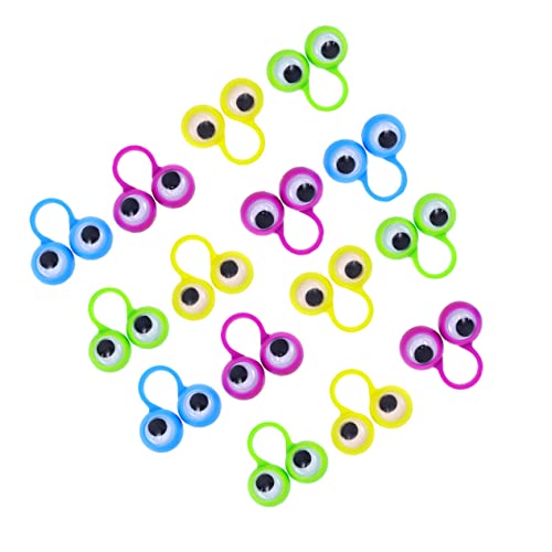 Abaodam 15 Stück Fingeraktivitätsring Augäpfel Ringen Fingerpuppen lustiges Augapfelspielzeug Bildungsspielzeug Fingerspielzeug Fingerringpuppen Kinderspielzeug Plastik Zufällige Farbe von Abaodam