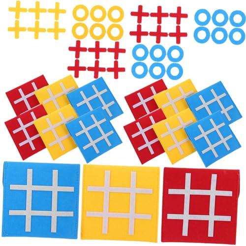 Abaodam 15 Stück Mini Neun Quadrat Schachbrett Kinderspielzeug Ticktacktoe Lernspielzeug Lustiges Ticktacktoe Spiel Ticktacktoe Brettspiel Familienspiele Für Erwachsene Filz von Abaodam