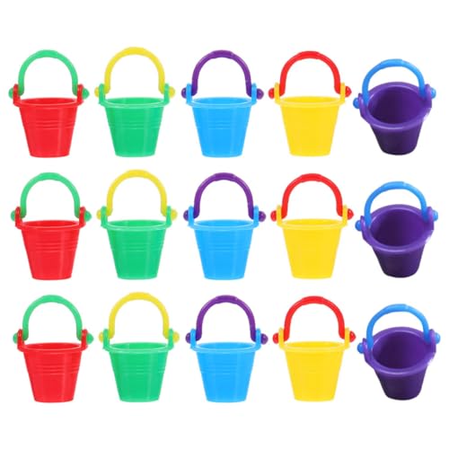 Abaodam 15 Stück Miniatur Eimer Mini Bucket Dekoration für Puppenhaus und Garten als Mini Garten Zubehör oder Ornament Blau Rot Grün Gelb Abaodam 15 Stück Miniatur Eimer Mini Bucket Dekoration für Puppenhaus und Garten als Mini Garten Zubehör oder Ornament Blau Rot Grün Gelb von Abaodam